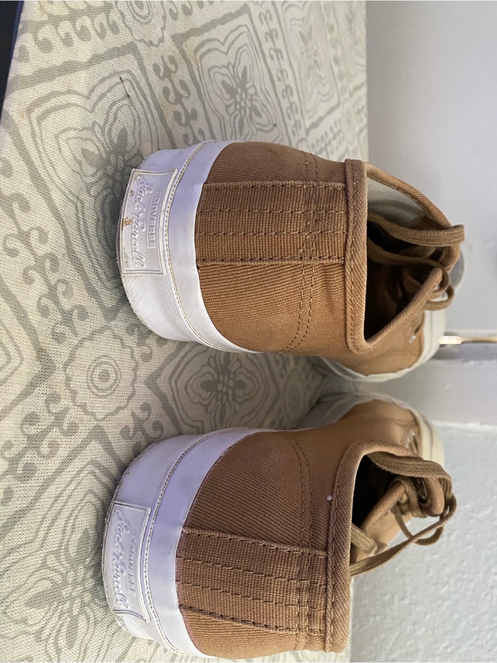 Converse Tan Canvas Low-Top Sneakers with White Rubber Sole